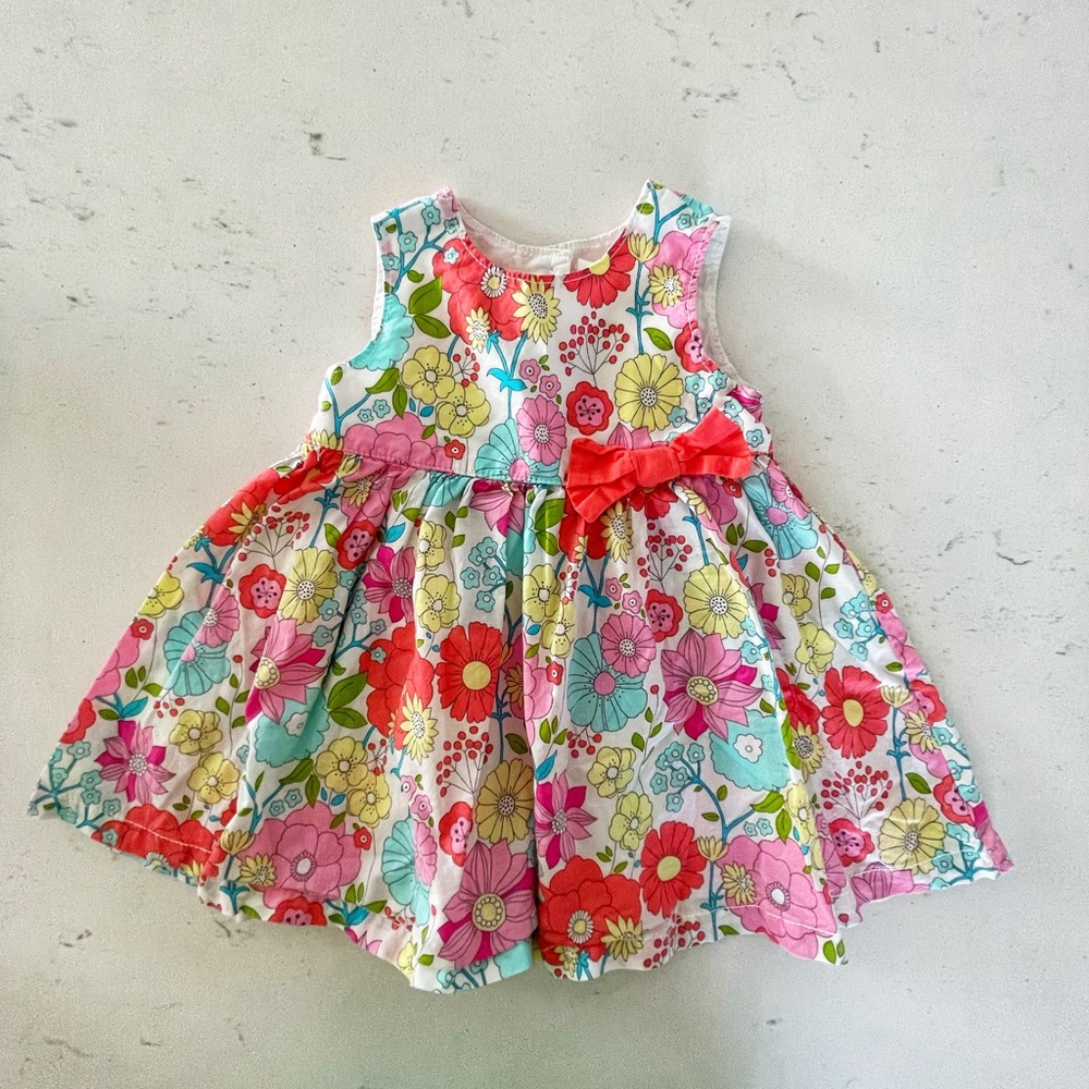 H&M Kids Floral Lined Dress Baby Girls Size 2-4 Months